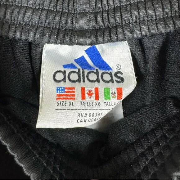 Vintage Adidas Black Adibreak Snap Tear Away Track Pants Baggy 90s Y2K Mens XL
